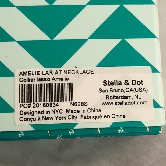 𝅺STELLA & Dot Amelie Lariat Silver Necklace new - Picture 2 of 7